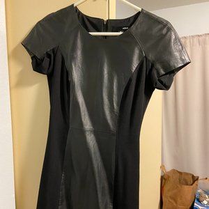 Black Leather Aqua Dress